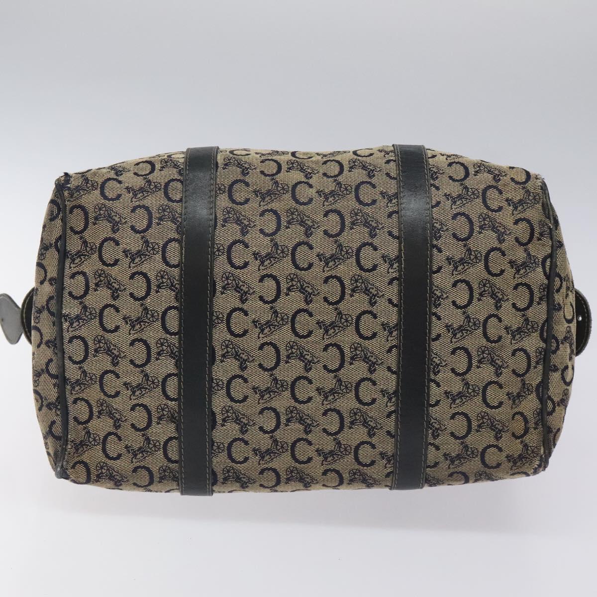 CELINE C Macadam Hand Bag Canvas Navy Auth bs23204