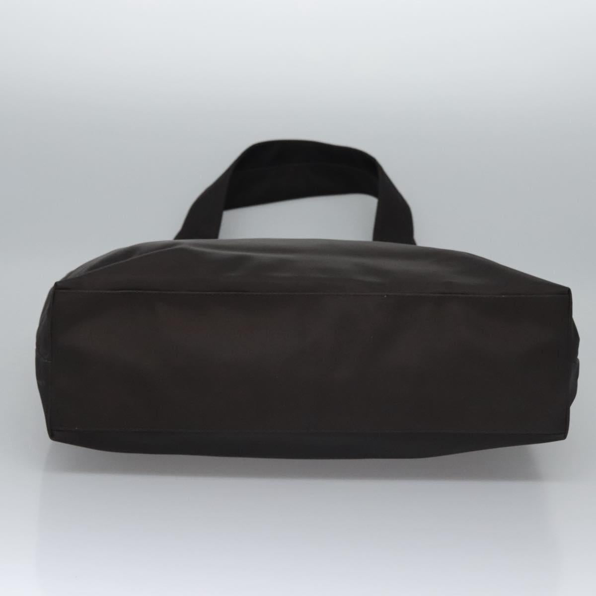 Salvatore Ferragamo Gancini Tote Bag Nylon Brown Auth bs23209