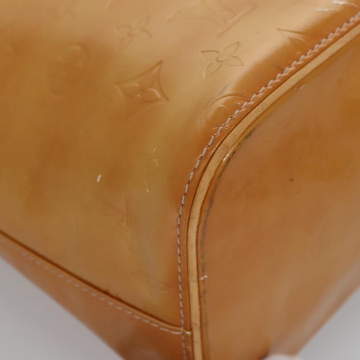 LOUIS VUITTON Monogram Vernis Houston Hand Bag Beige M91004 LV Auth bs23222