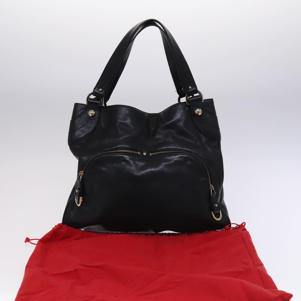 BALLY Shoulder Bag Canvas Leather 2Set Beige Black Auth bs23228