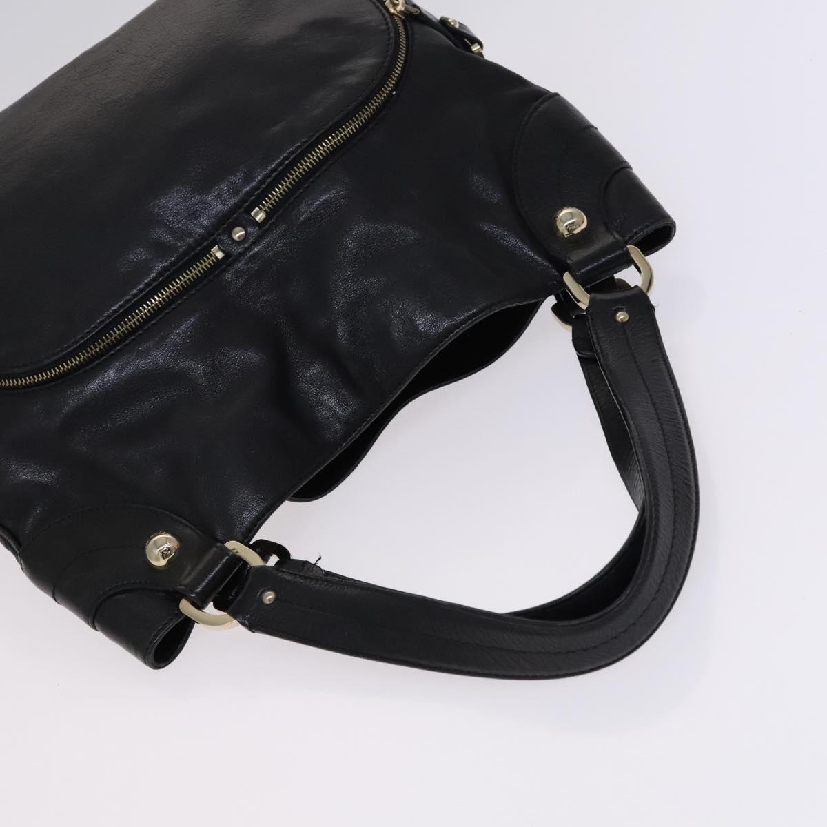 BALLY Shoulder Bag Canvas Leather 2Set Beige Black Auth bs23228