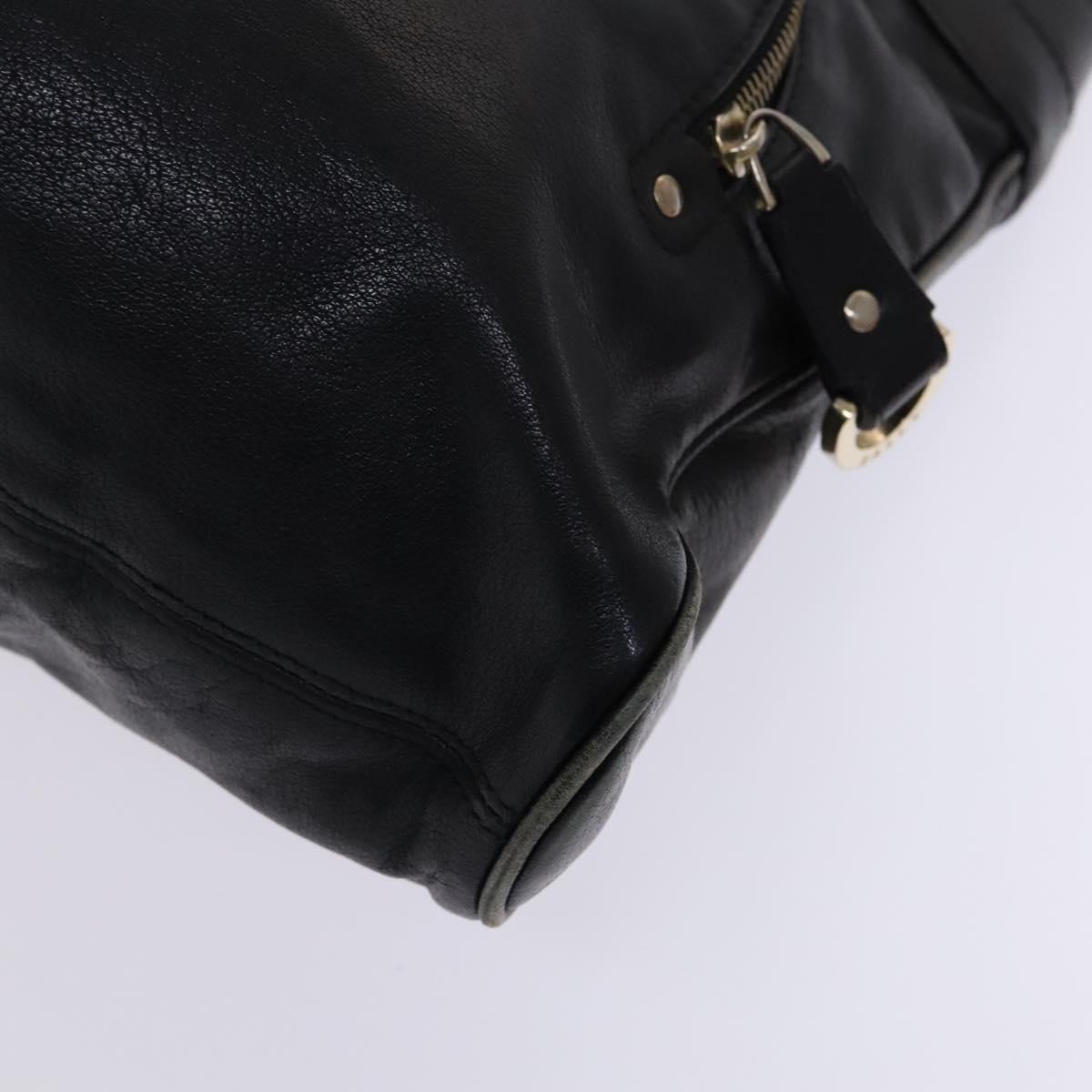 BALLY Shoulder Bag Canvas Leather 2Set Beige Black Auth bs23228