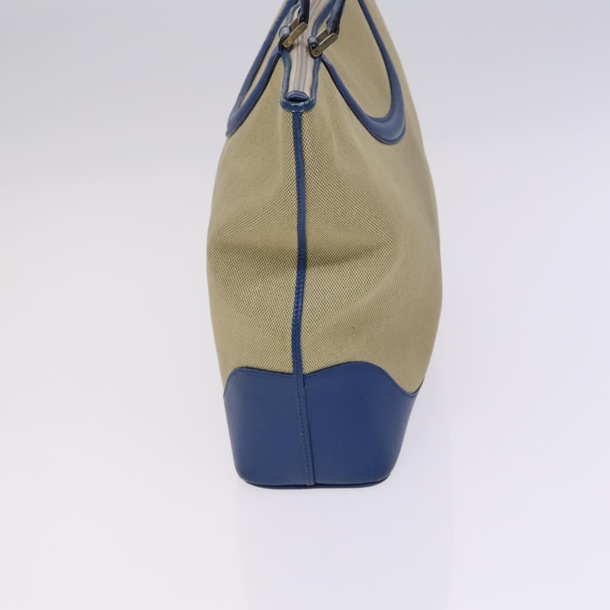 BALLY Shoulder Bag Canvas Leather 2Set Beige Black Auth bs23228