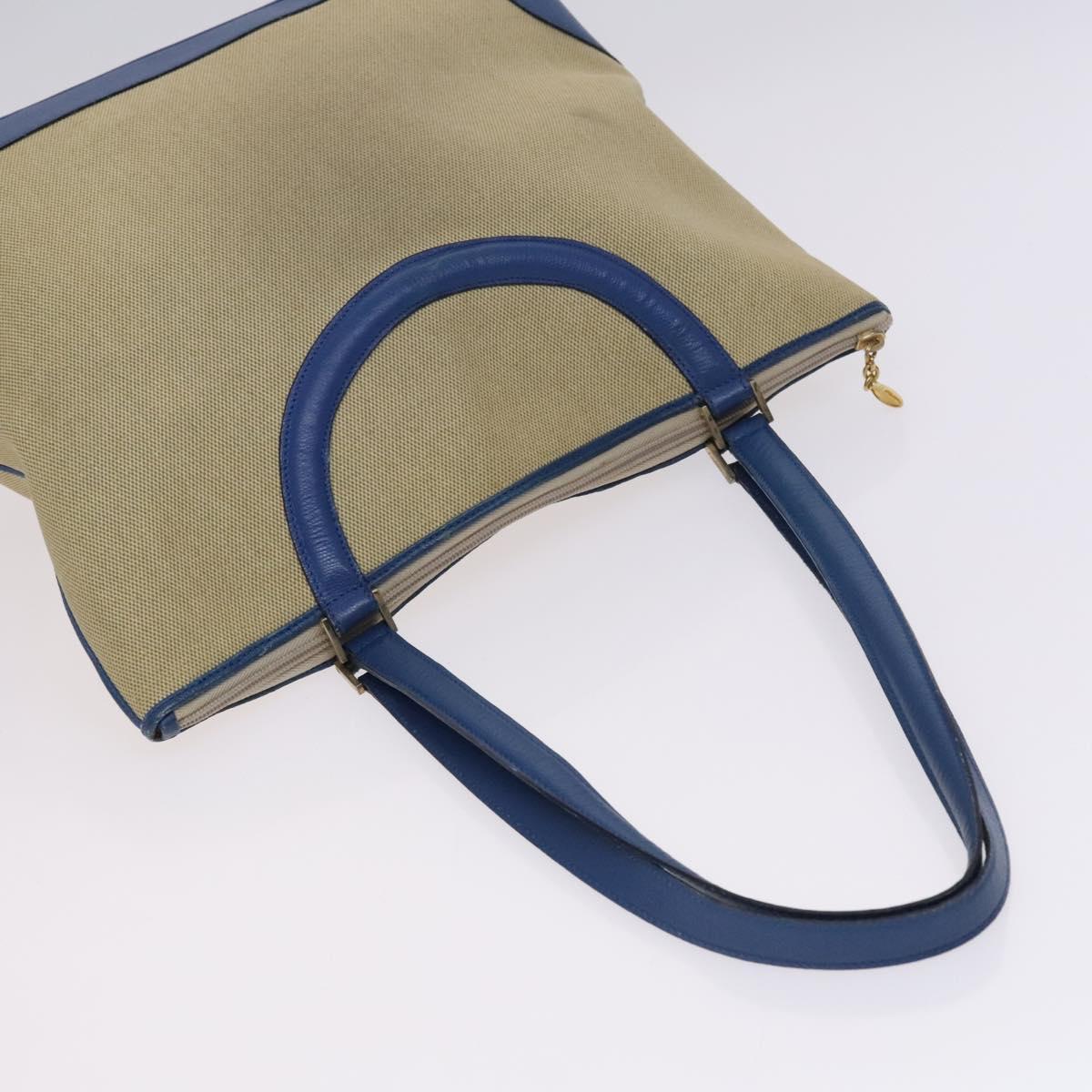 BALLY Shoulder Bag Canvas Leather 2Set Beige Black Auth bs23228