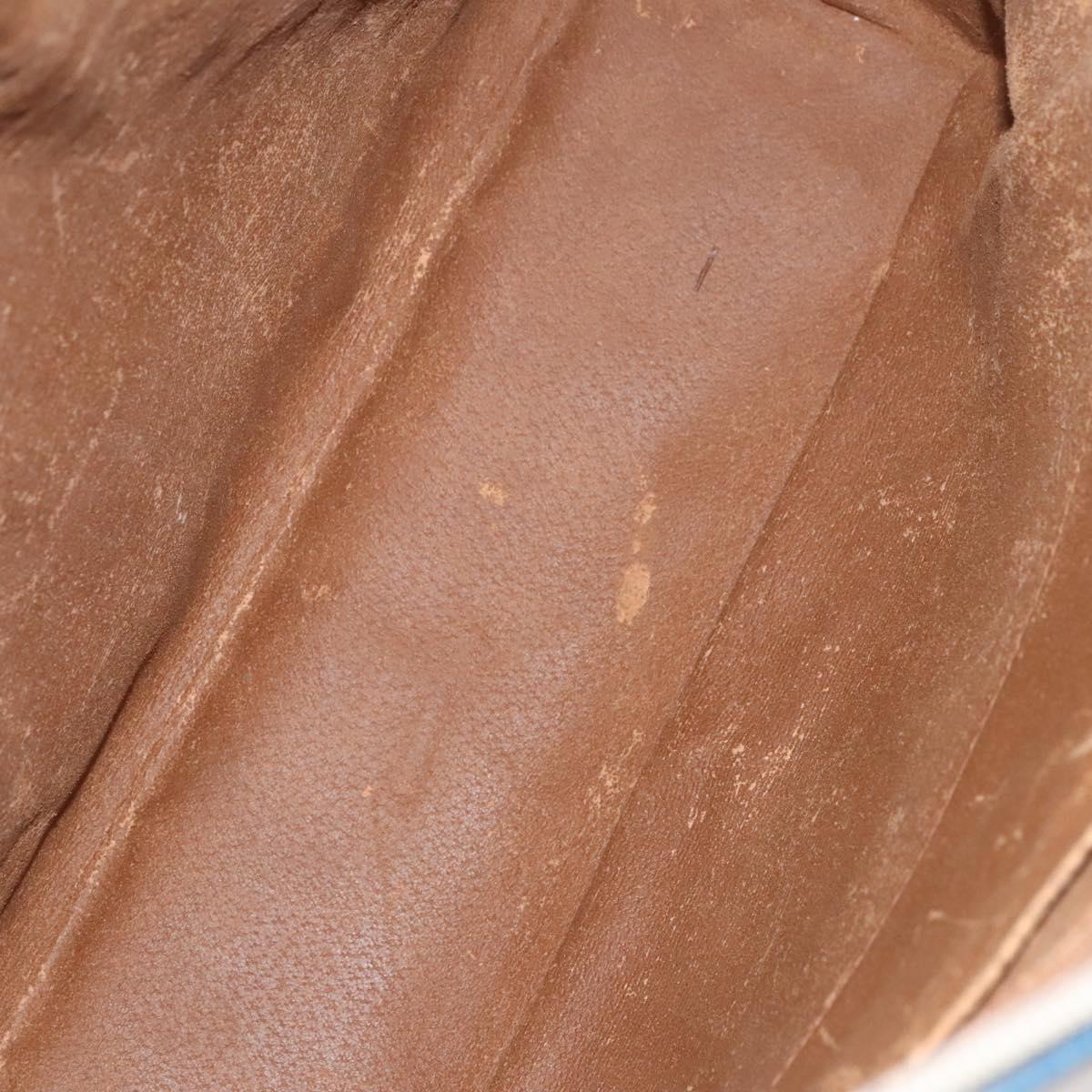 BALLY Shoulder Bag Canvas Leather 2Set Beige Black Auth bs23228