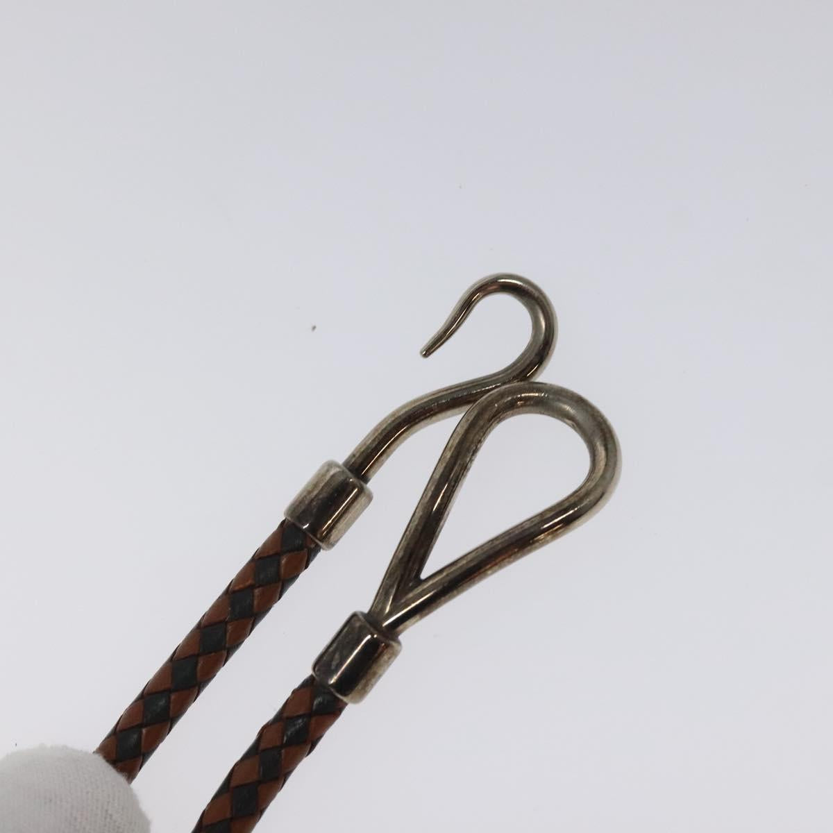 HERMES Bracelet Leather Brown Auth bs23237