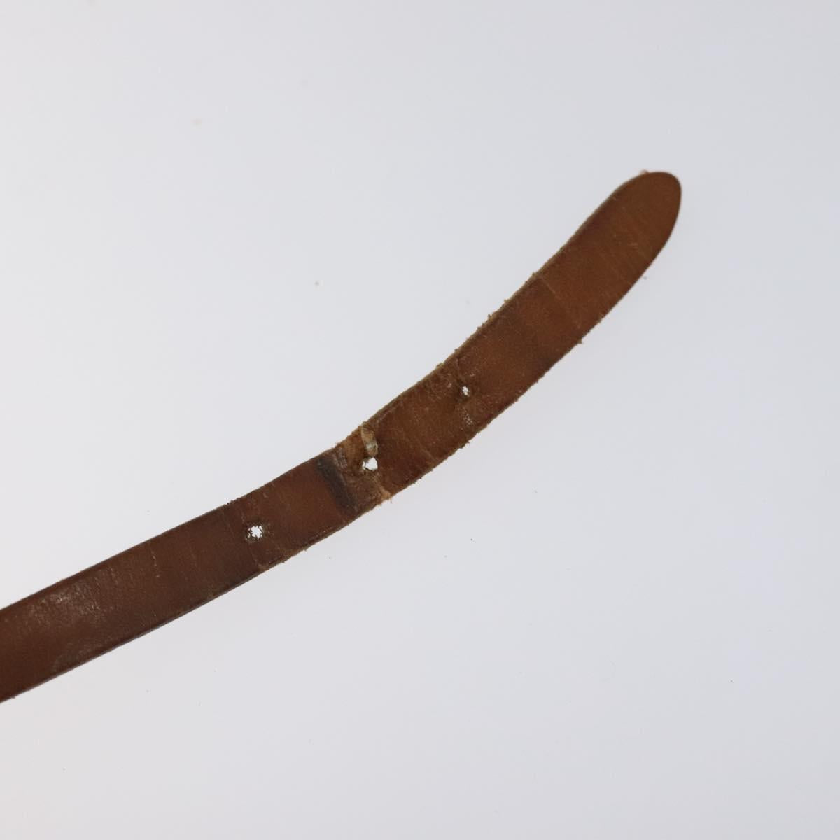 HERMES Bracelet Key Holder API 3 Belt Leather Brown Auth bs23238