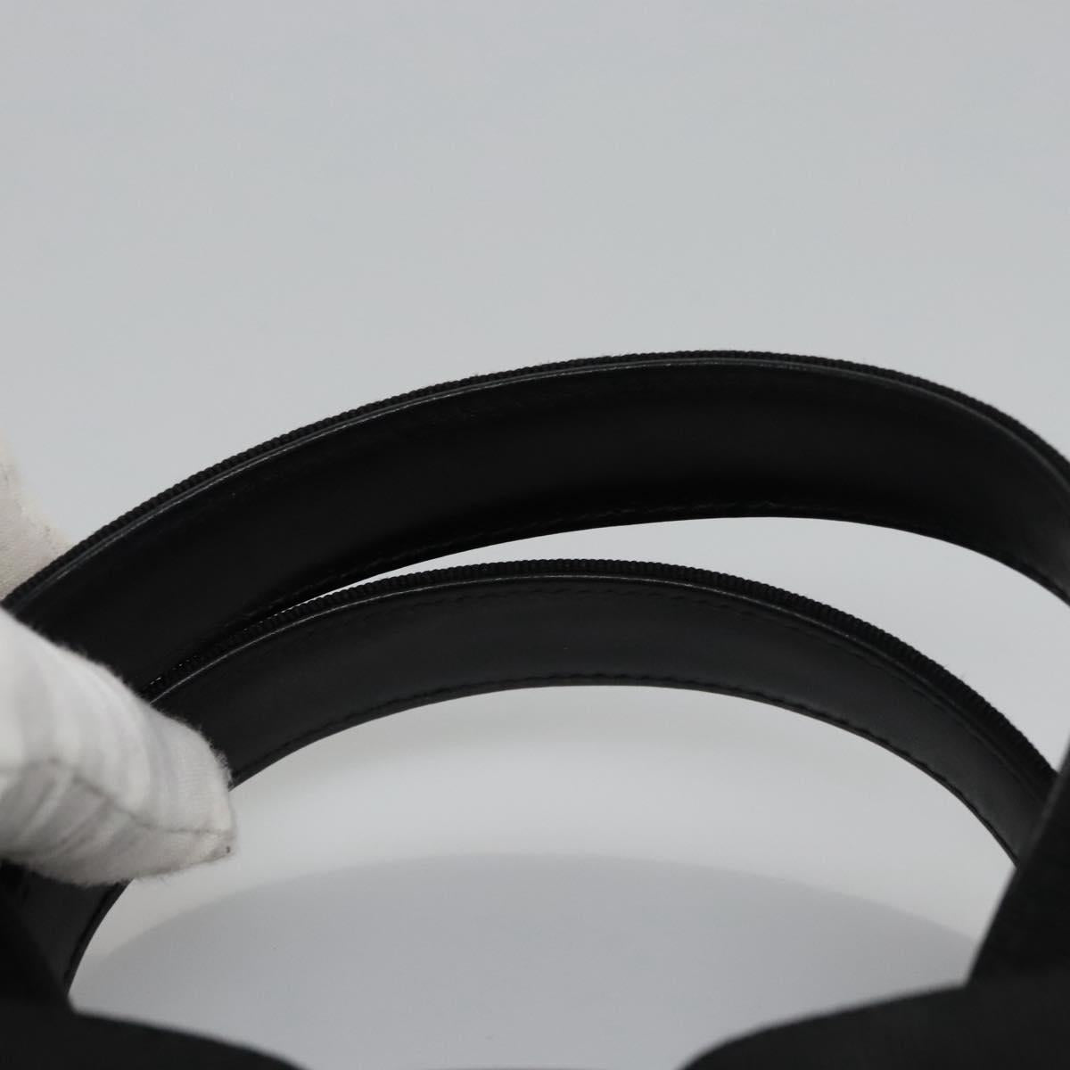 Salvatore Ferragamo Vala Hand Bag Leather Black Gold Auth bs23240