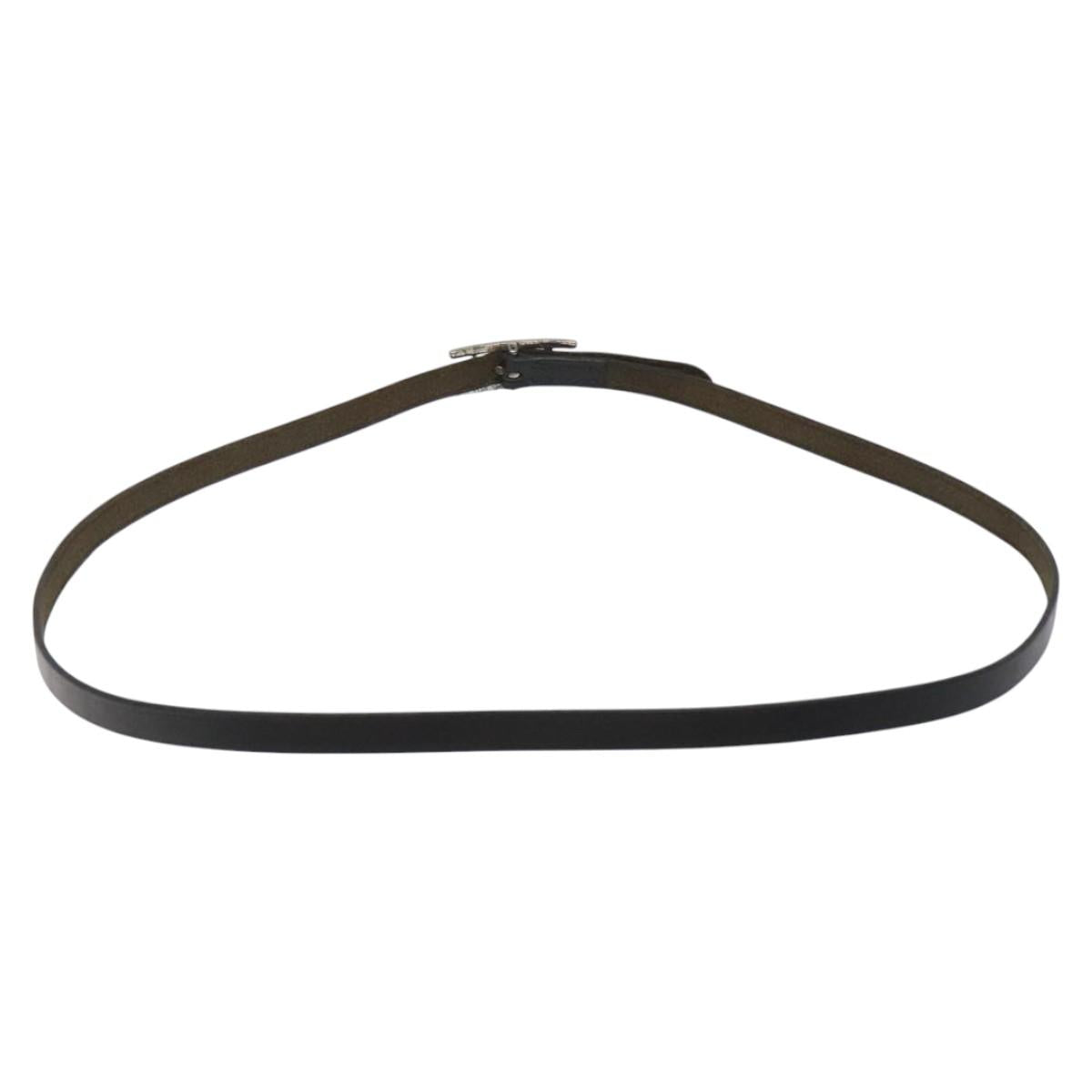 HERMES Appi 3 Bracelet Leather Black Auth bs23243