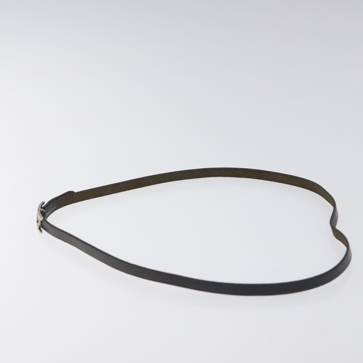 HERMES Appi 3 Bracelet Leather Black Auth bs23243