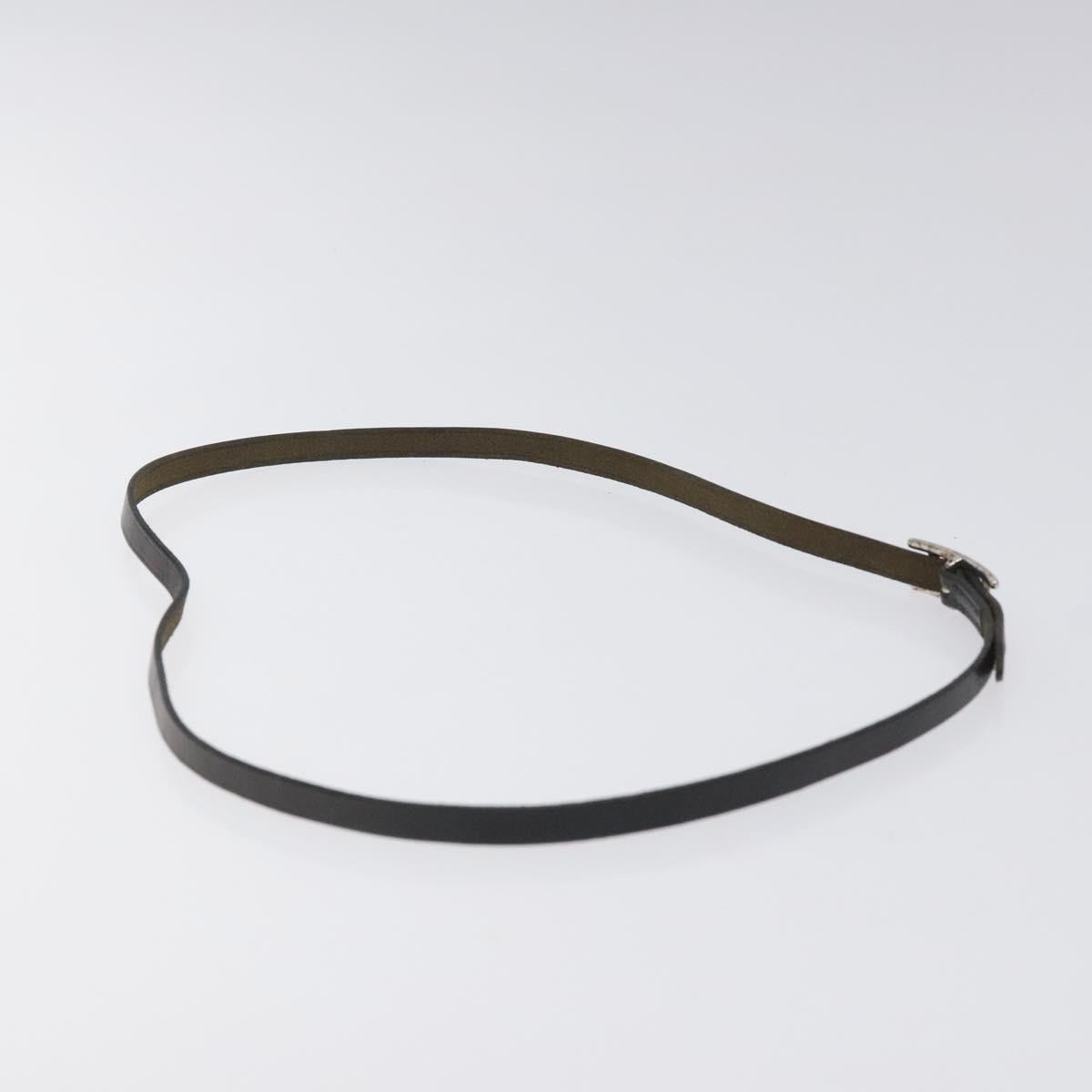 HERMES Appi 3 Bracelet Leather Black Auth bs23243