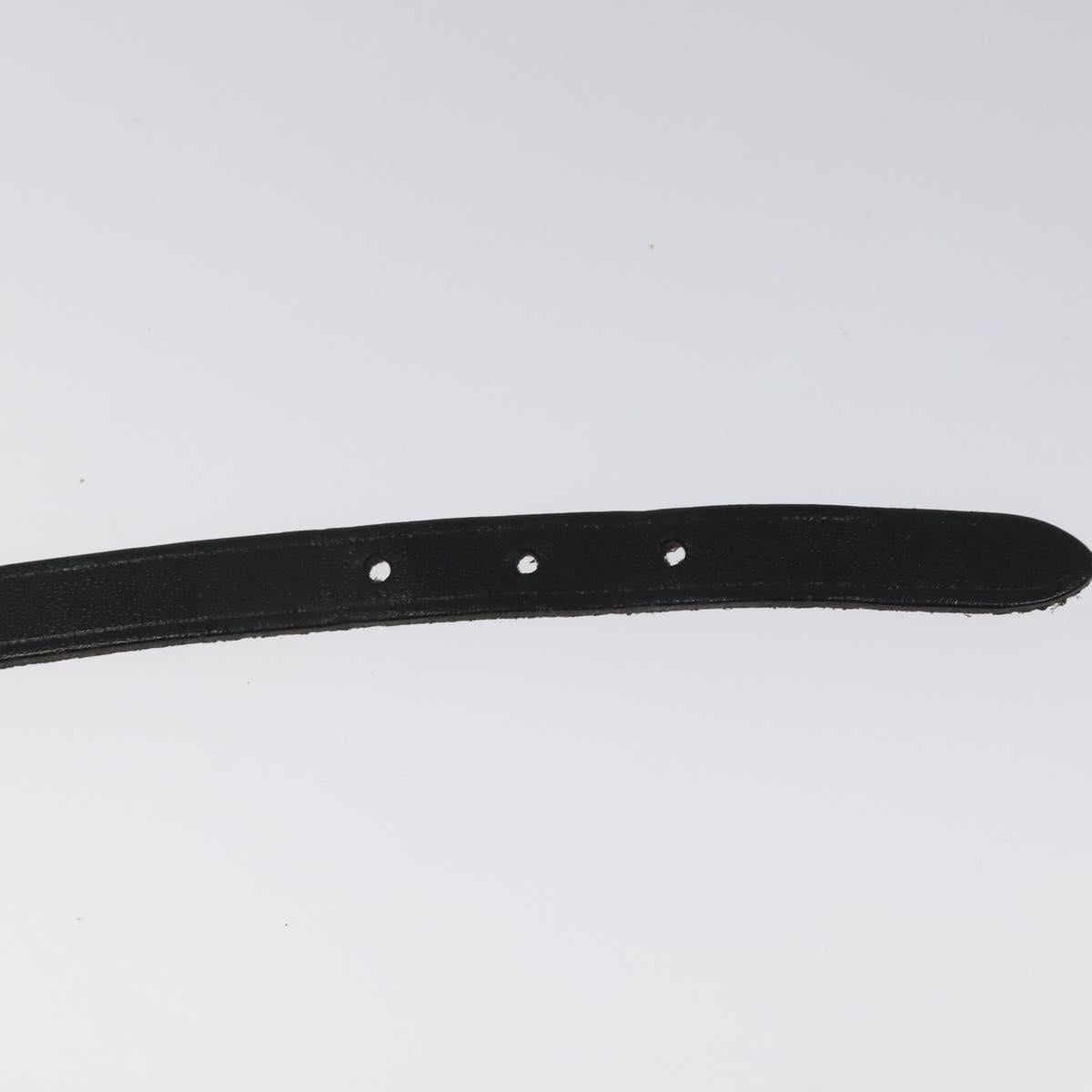 HERMES Appi 3 Bracelet Leather Black Auth bs23243