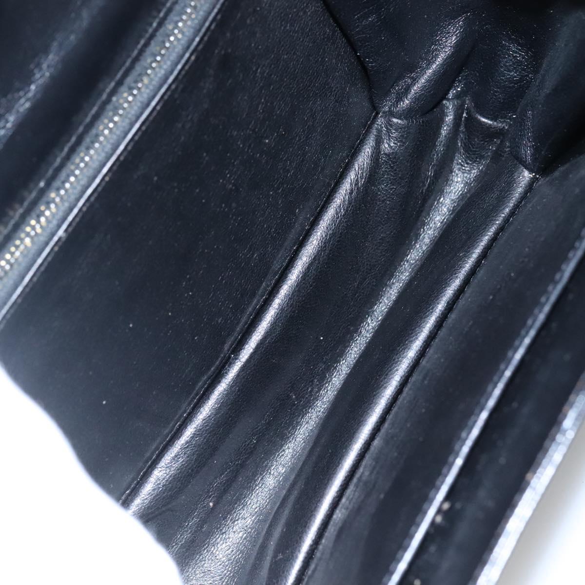 CELINE Horse Carriage Shoulder Bag Leather Black Gold Auth bs23266