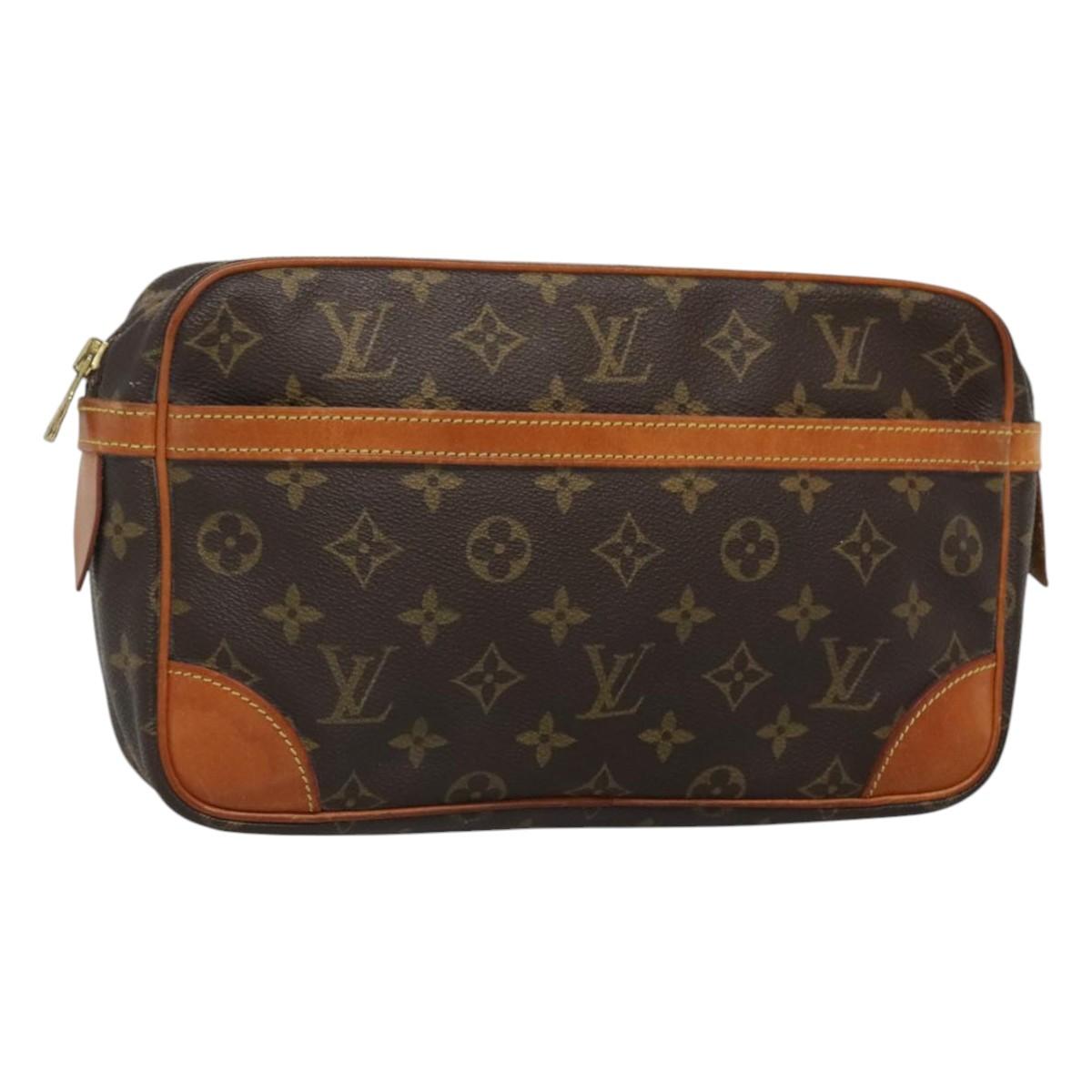 LOUIS VUITTON Monogram Compiegne 28 Clutch Bag M51845 LV Auth bs23284