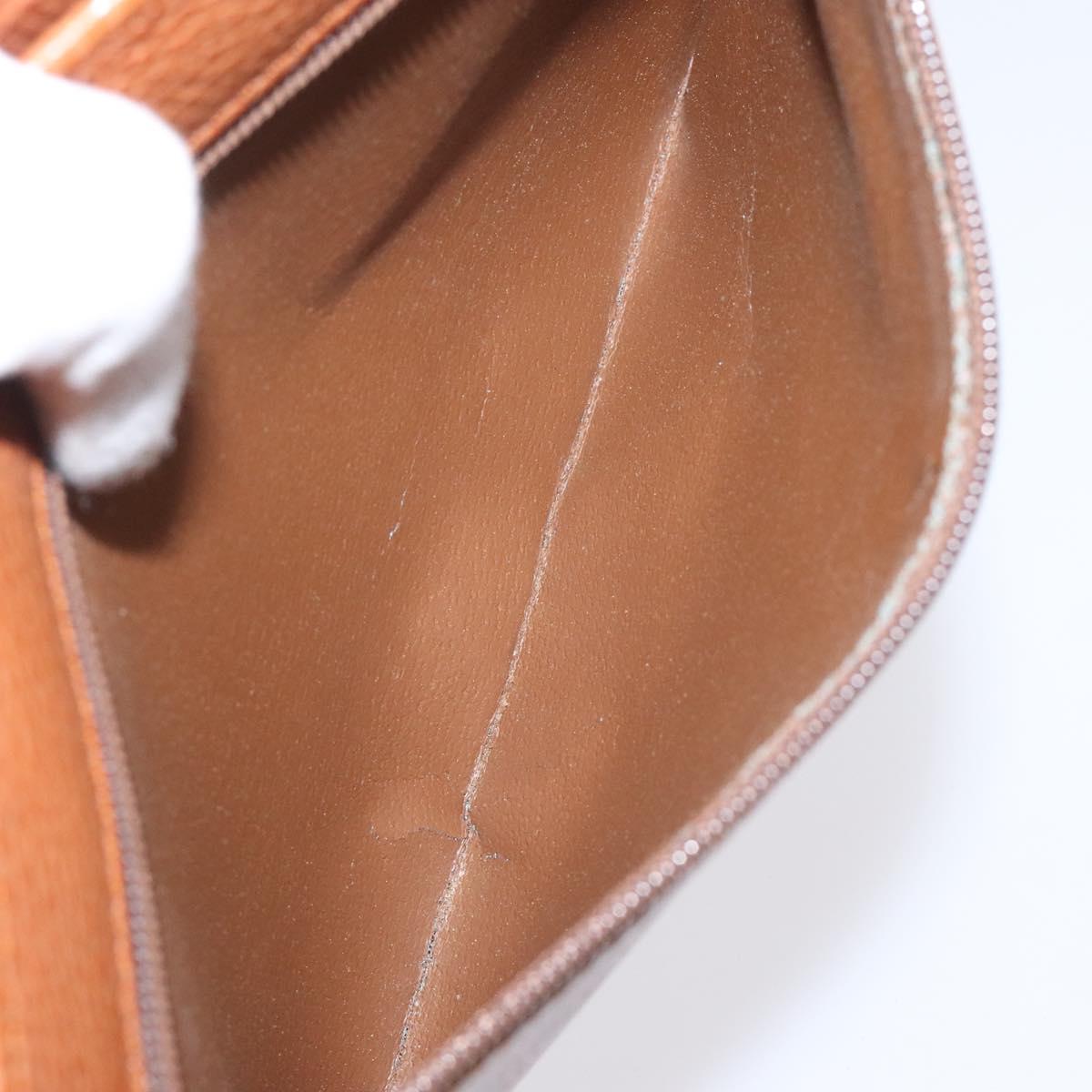 Burberrys Clutch Bag Leather Brown Auth bs23316