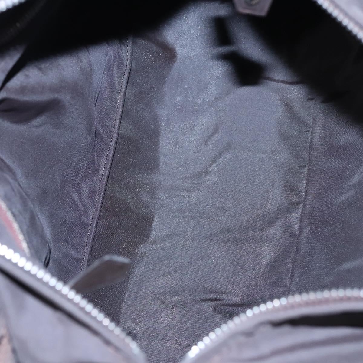 HERMES Acape Luco PM Hand Bag Nylon Brown Auth bs23322