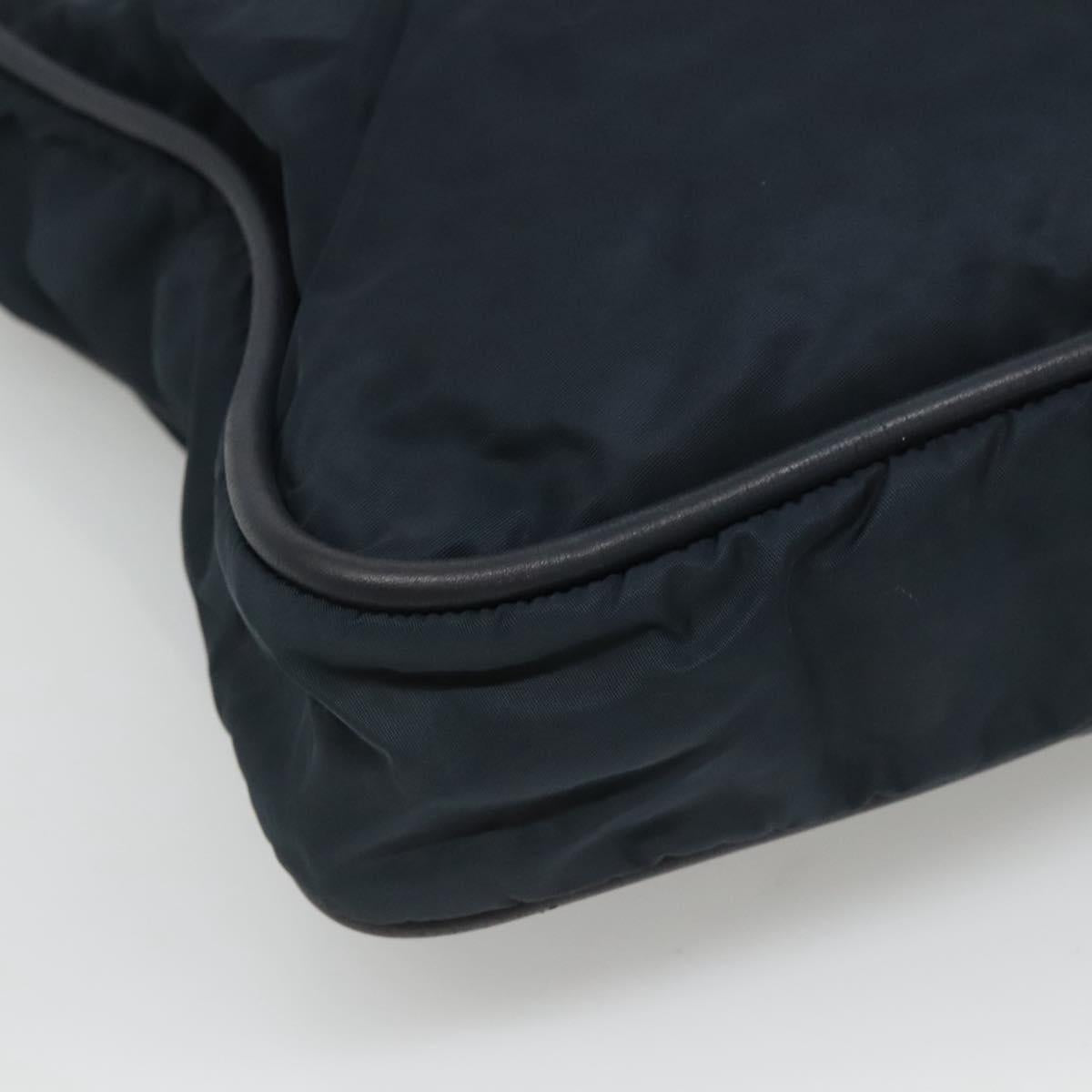 CELINE Tote Bag Nylon Navy Gold Auth bs23326