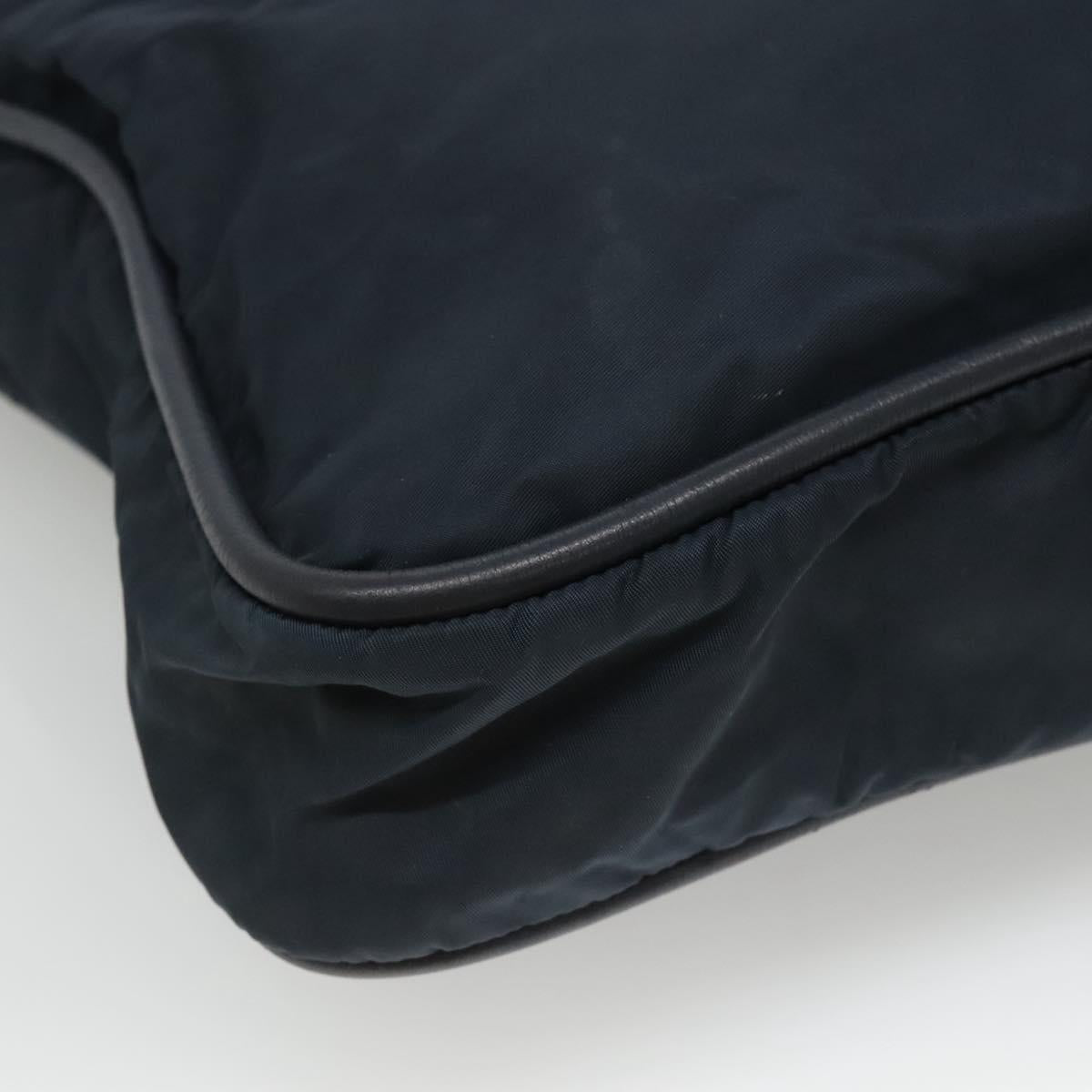 CELINE Tote Bag Nylon Navy Gold Auth bs23326