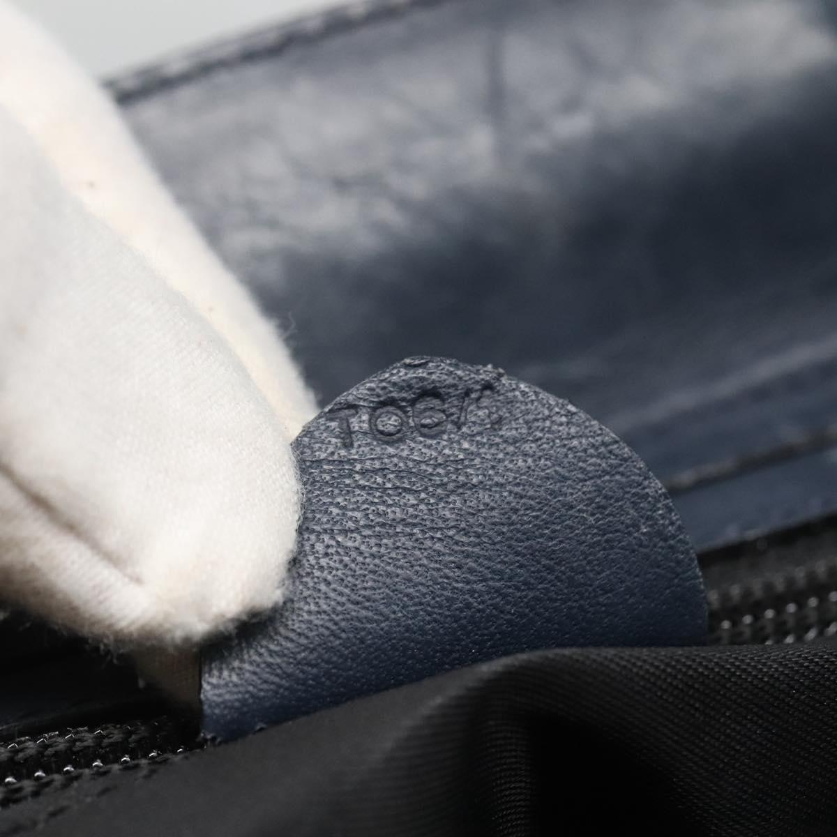 CELINE Tote Bag Nylon Navy Gold Auth bs23326