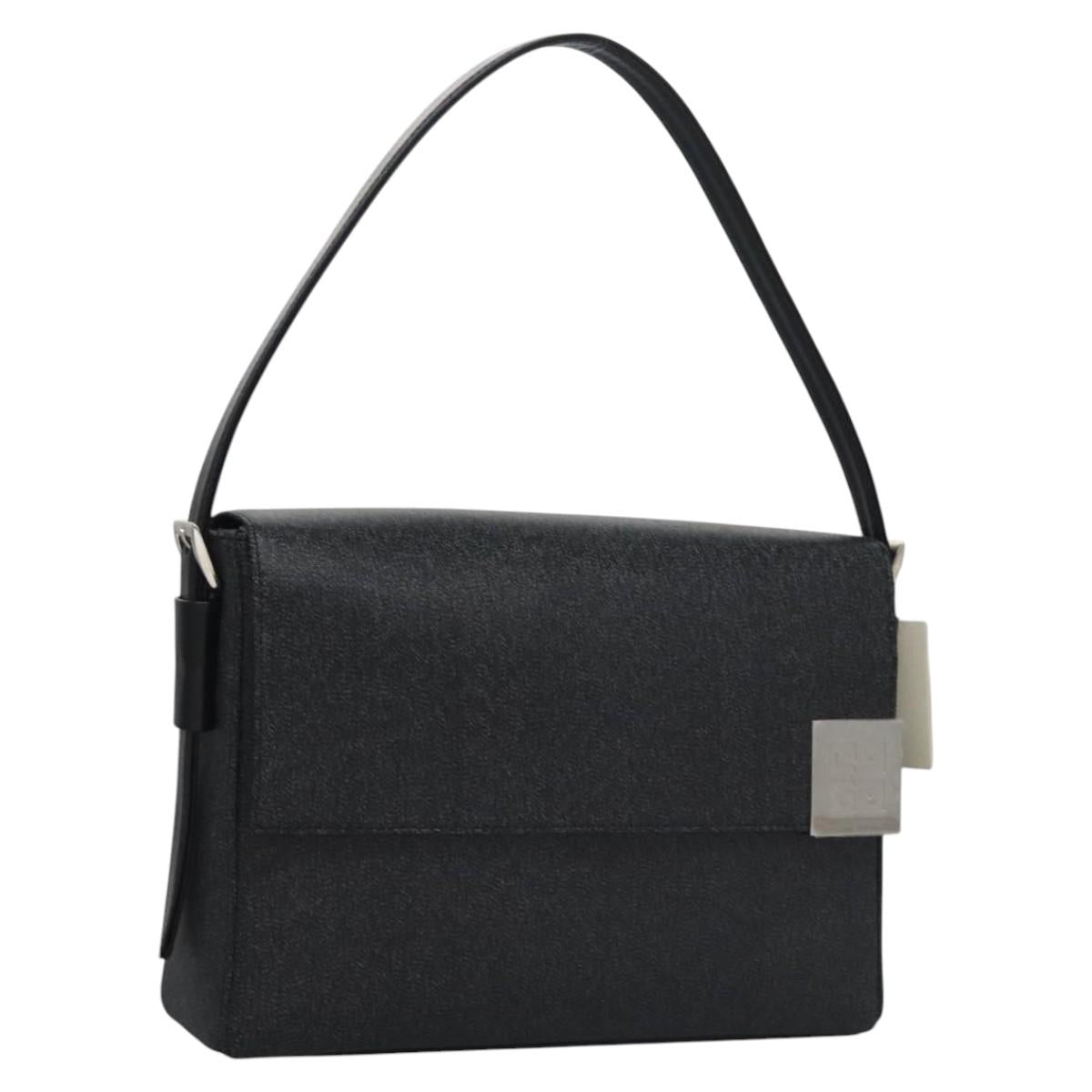 GIVENCHY Shoulder Bag PVC Black Silver Auth bs23328