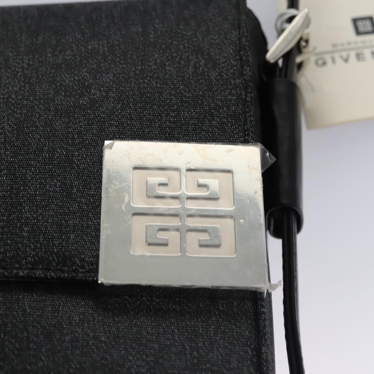 GIVENCHY Shoulder Bag PVC Black Silver Auth bs23328