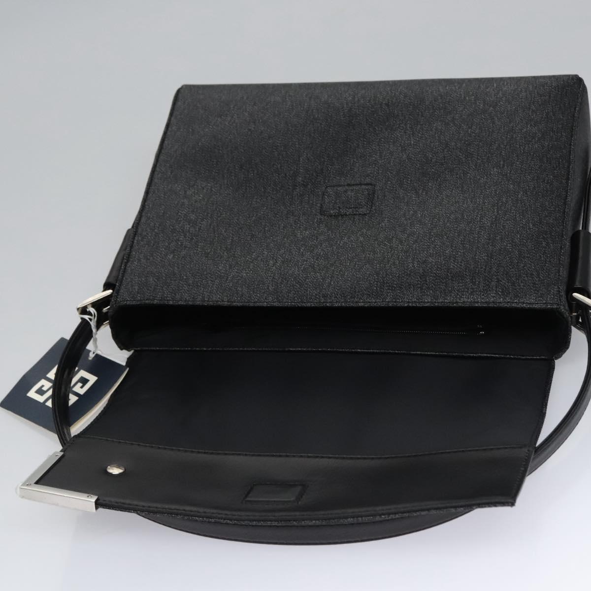 GIVENCHY Shoulder Bag PVC Black Silver Auth bs23328
