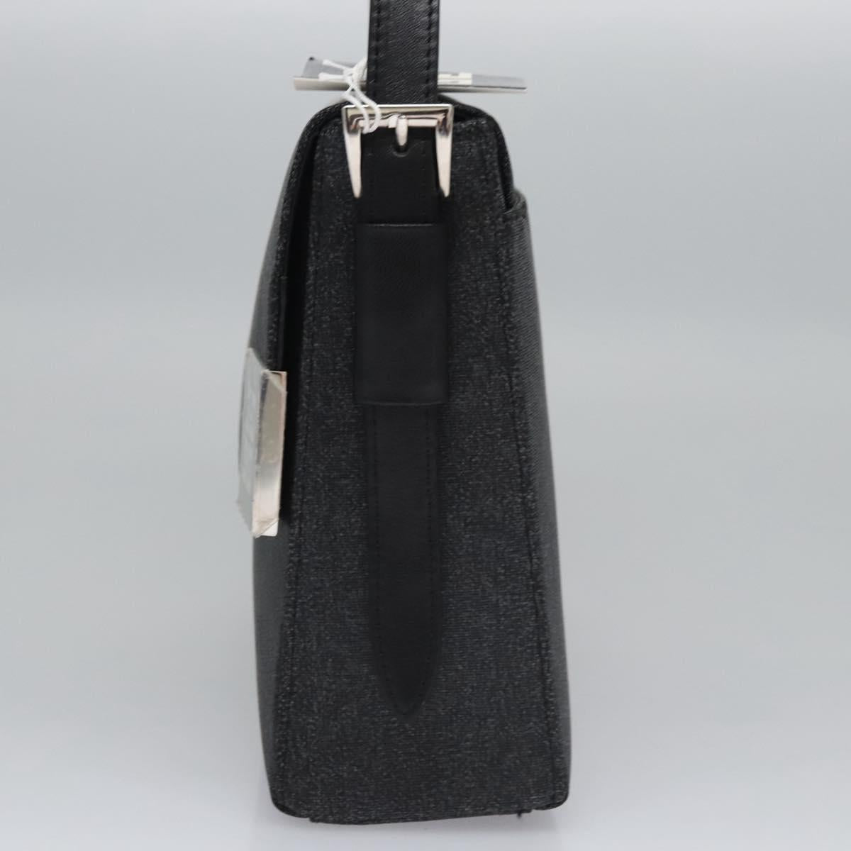 GIVENCHY Shoulder Bag PVC Black Silver Auth bs23328