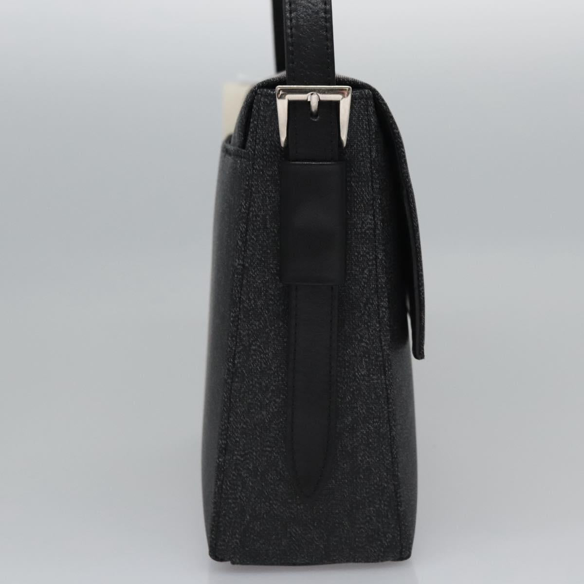 GIVENCHY Shoulder Bag PVC Black Silver Auth bs23328