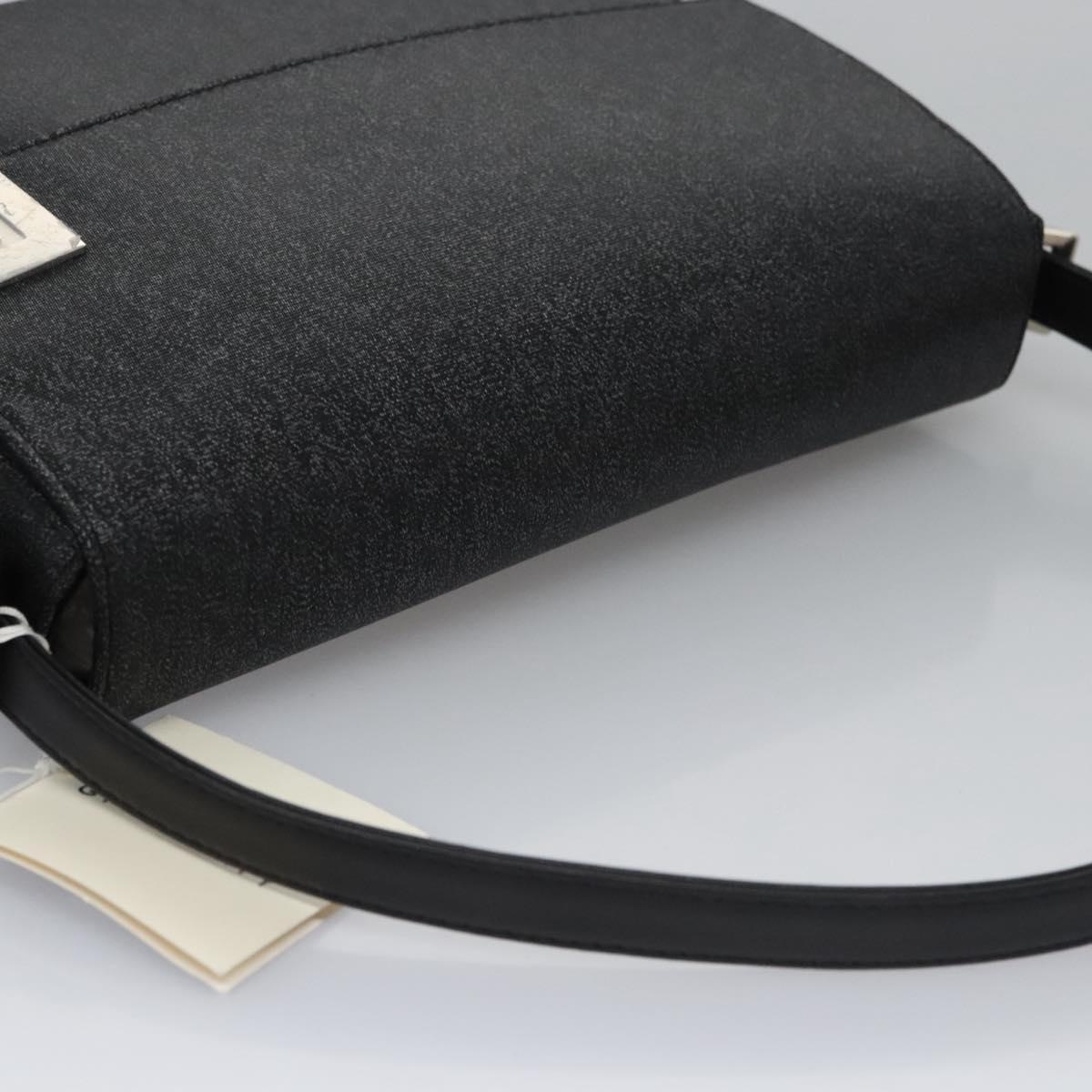 GIVENCHY Shoulder Bag PVC Black Silver Auth bs23328