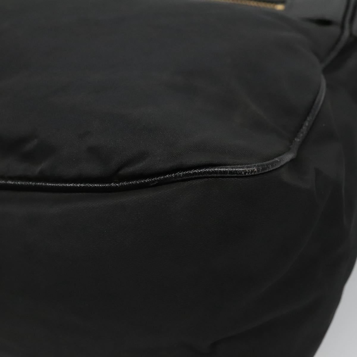 PRADA Shoulder Bag Nylon Black Silver Auth bs23348