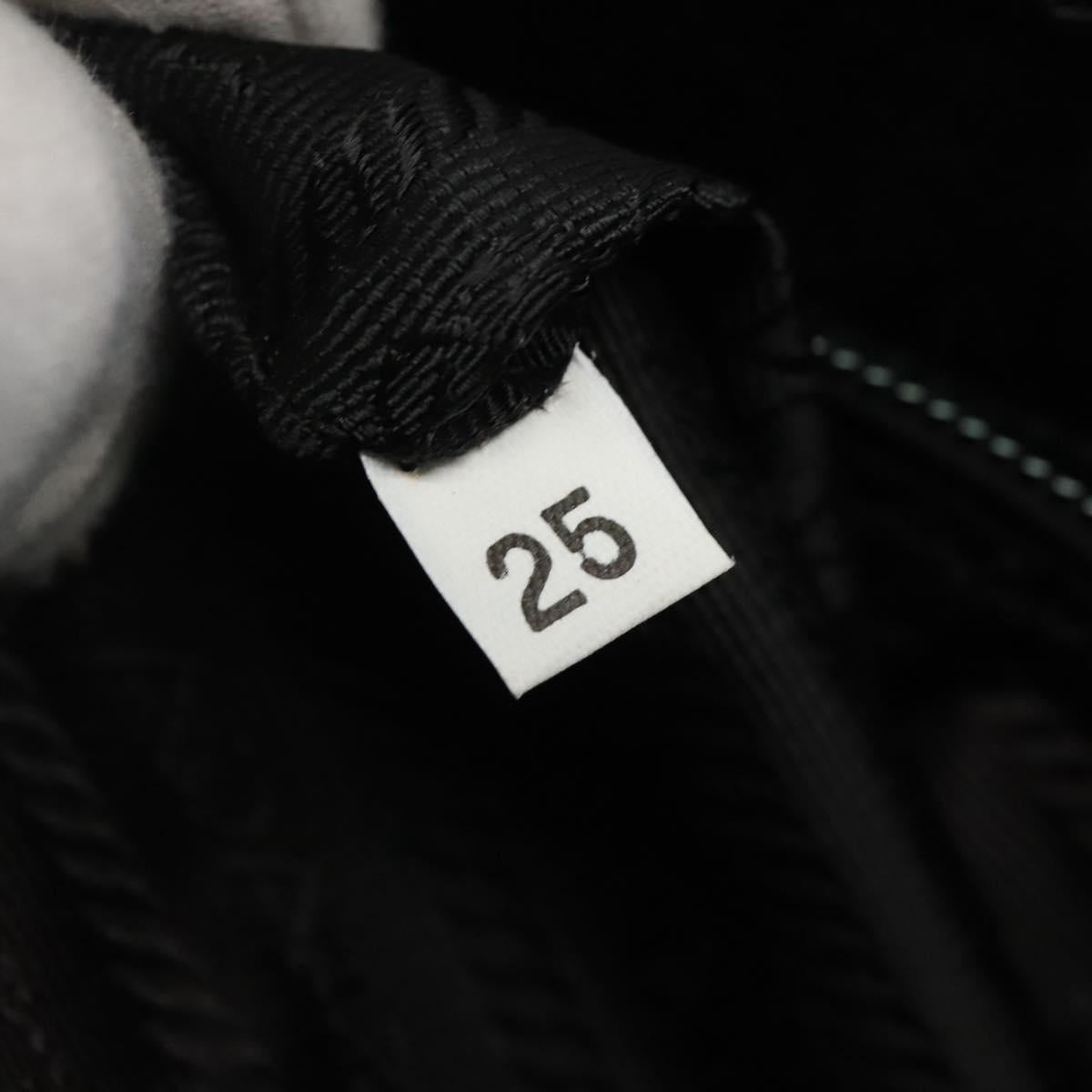 PRADA Shoulder Bag Nylon Black Silver Auth bs23348