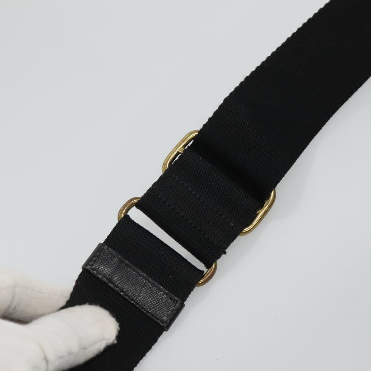 PRADA Shoulder Bag Nylon Black Silver Auth bs23348