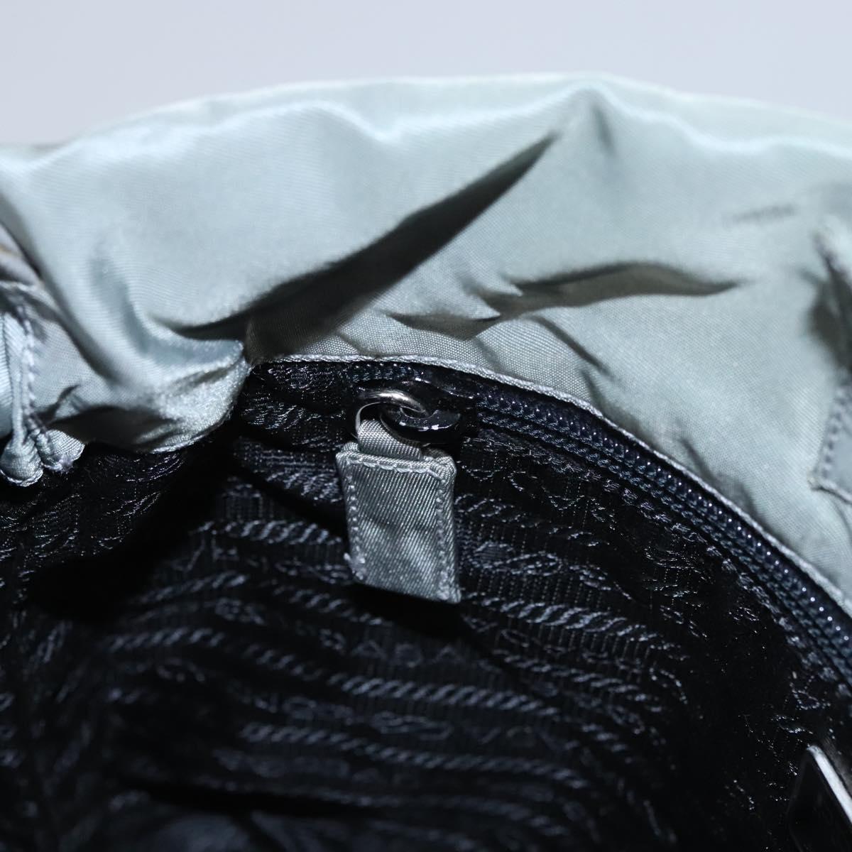 PRADA Shoulder Bag Nylon Gray Auth bs23398