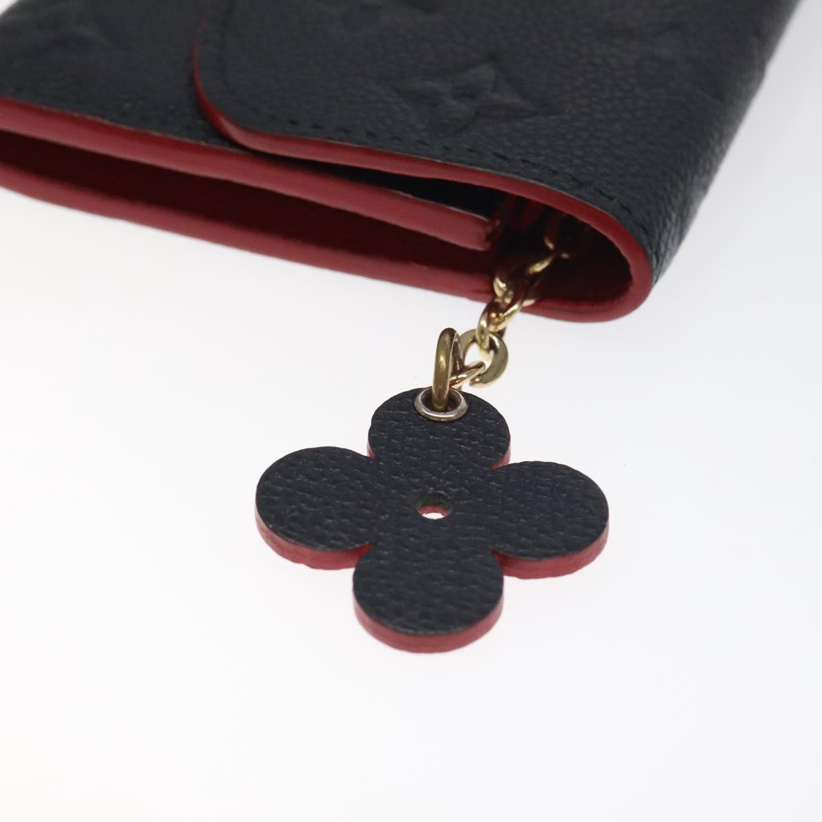 LOUIS VUITTON Empreinte Portefeuille Emily Flower Wallet M68327 LV Auth bs23403