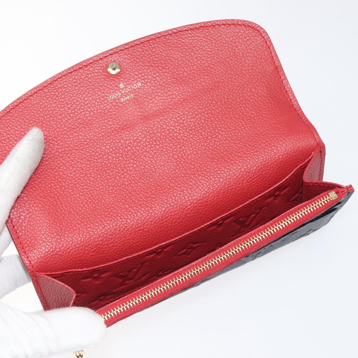 LOUIS VUITTON Empreinte Portefeuille Emily Flower Wallet M68327 LV Auth bs23403