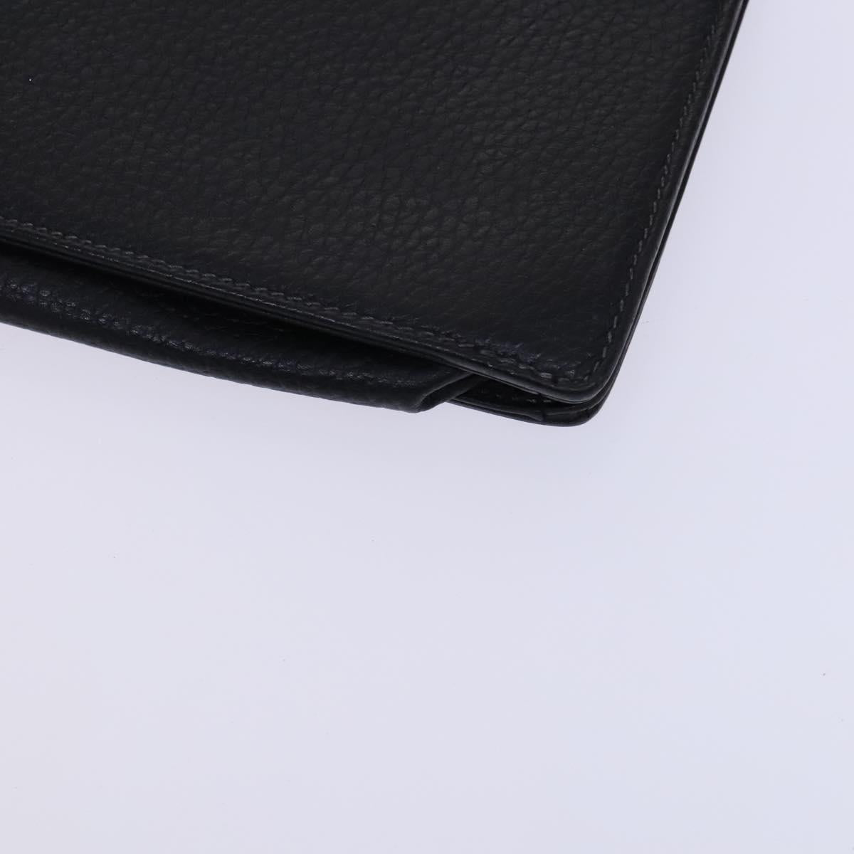 Burberrys Hand Bag Leather Black Auth bs23427