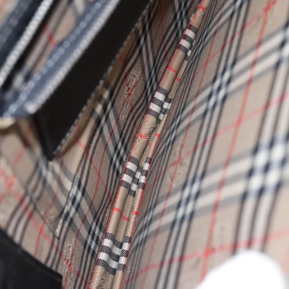 Burberrys Hand Bag Leather Black Auth bs23427