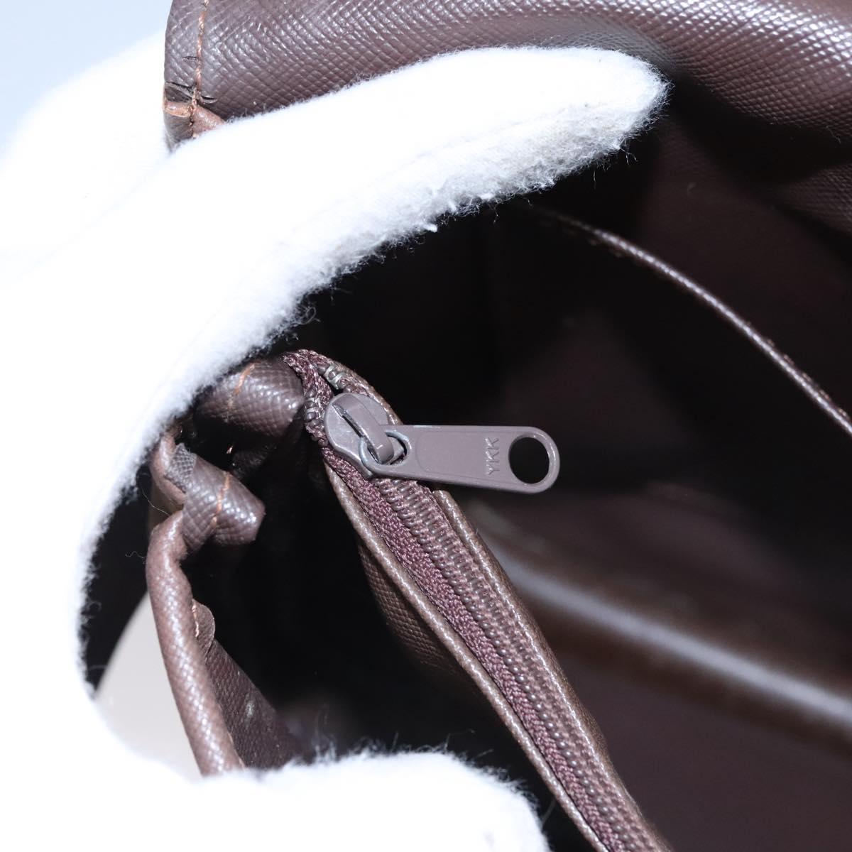 Burberrys Nova Check Shoulder Bag Canvas Beige Gold Auth bs23438