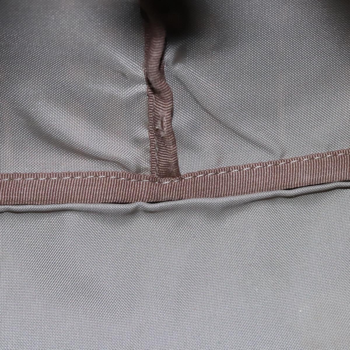 BURBERRY Nova Check Blue Label Tote Bag Nylon Beige Silver Auth bs23441