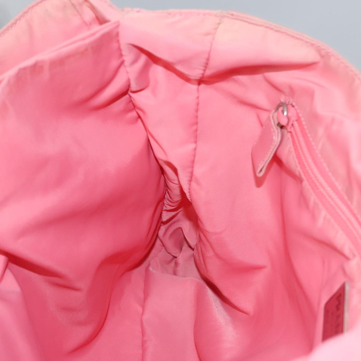 PRADA Hand Bag Nylon plastic Pink Clear Auth bs23458