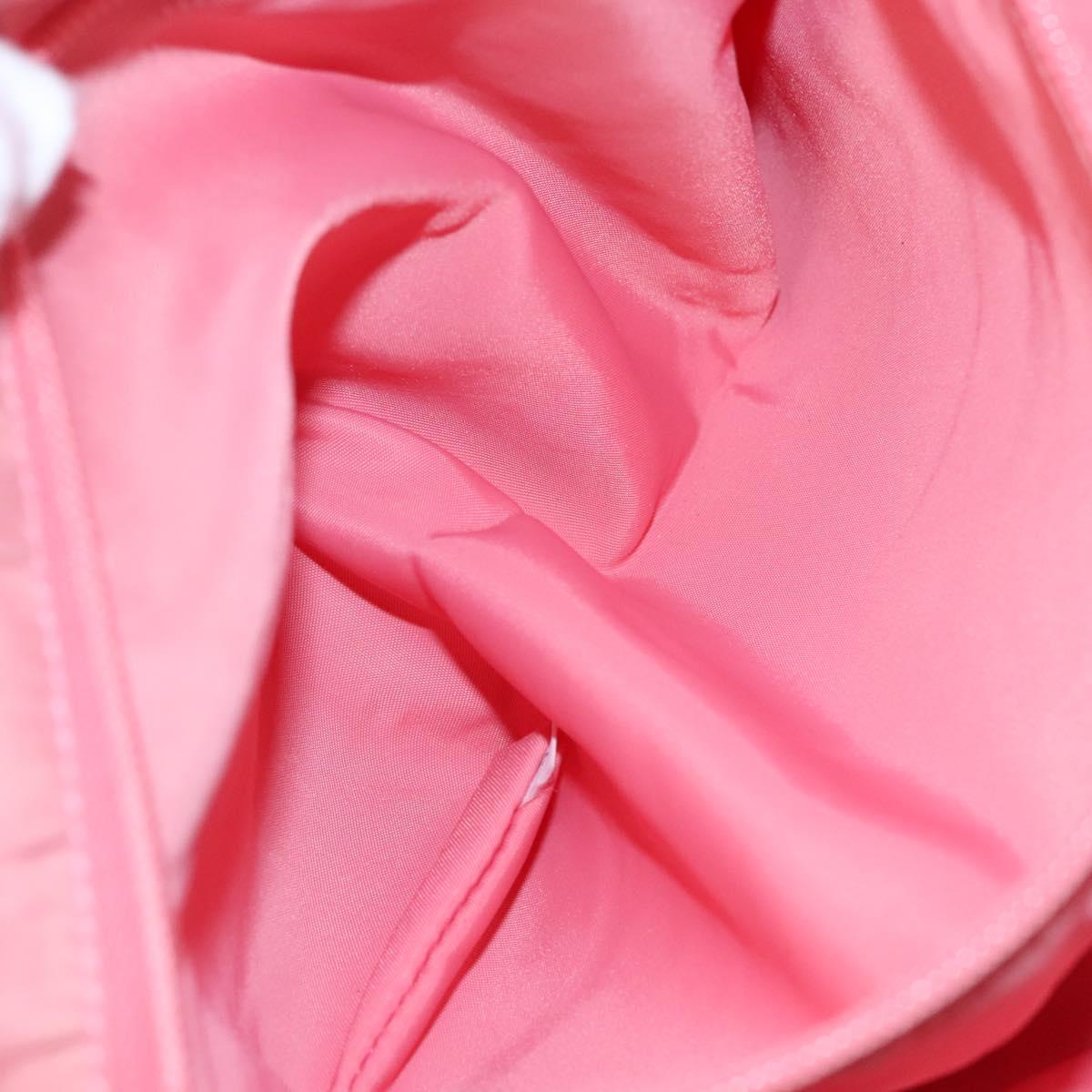 PRADA Hand Bag Nylon plastic Pink Clear Auth bs23458