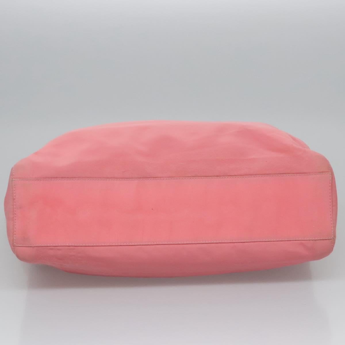 PRADA Hand Bag Nylon plastic Pink Clear Auth bs23458