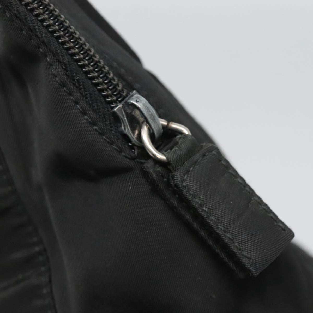 PRADA Hand Bag Black Silver Auth bs23459