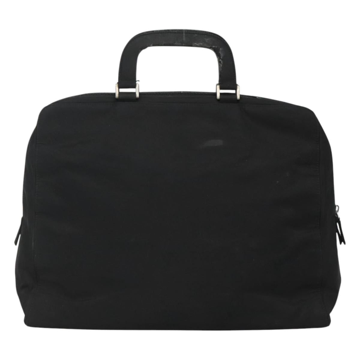 PRADA Hand Bag Black Silver Auth bs23459