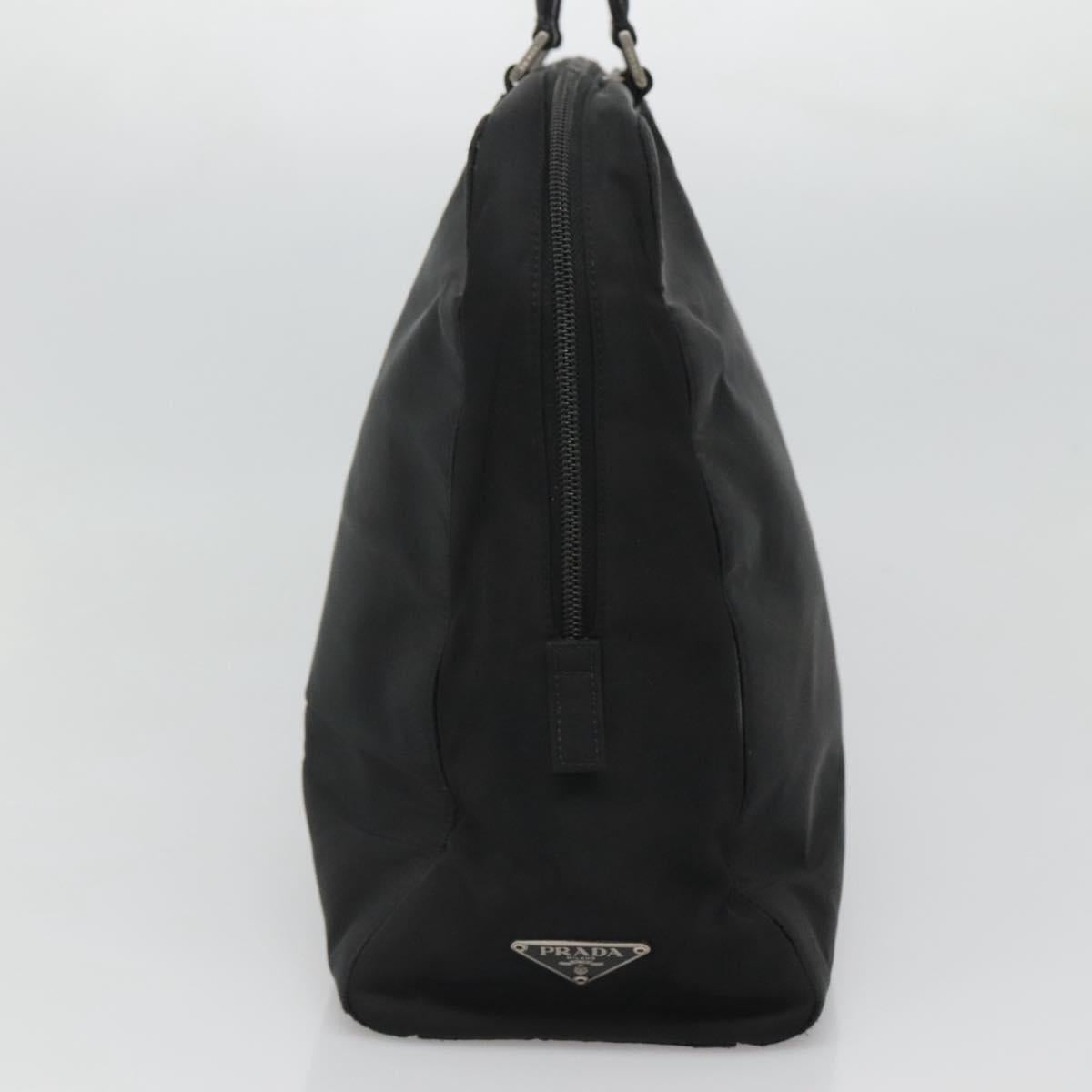 PRADA Hand Bag Black Silver Auth bs23459