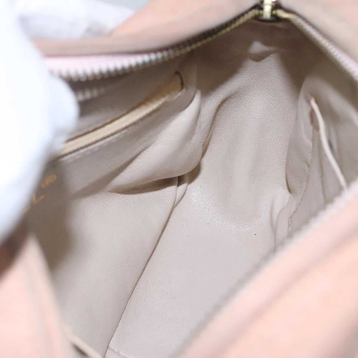 CHANEL Mademoiselle Chain Shoulder Bag Suede Pink CC Auth bs23471