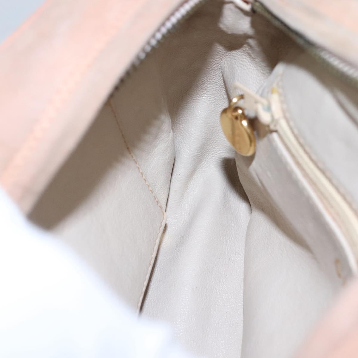 CHANEL Mademoiselle Chain Shoulder Bag Suede Pink CC Auth bs23471