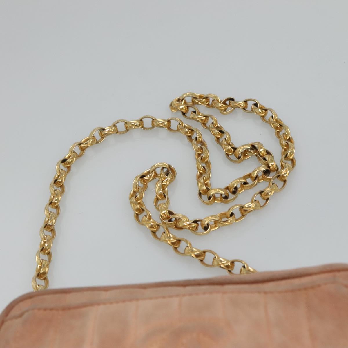 CHANEL Mademoiselle Chain Shoulder Bag Suede Pink CC Auth bs23471