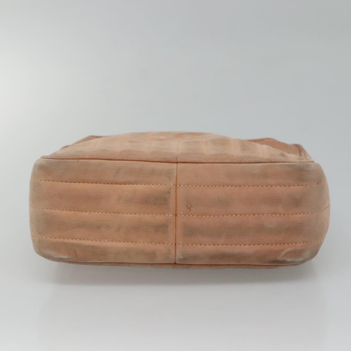 CHANEL Mademoiselle Chain Shoulder Bag Suede Pink CC Auth bs23471