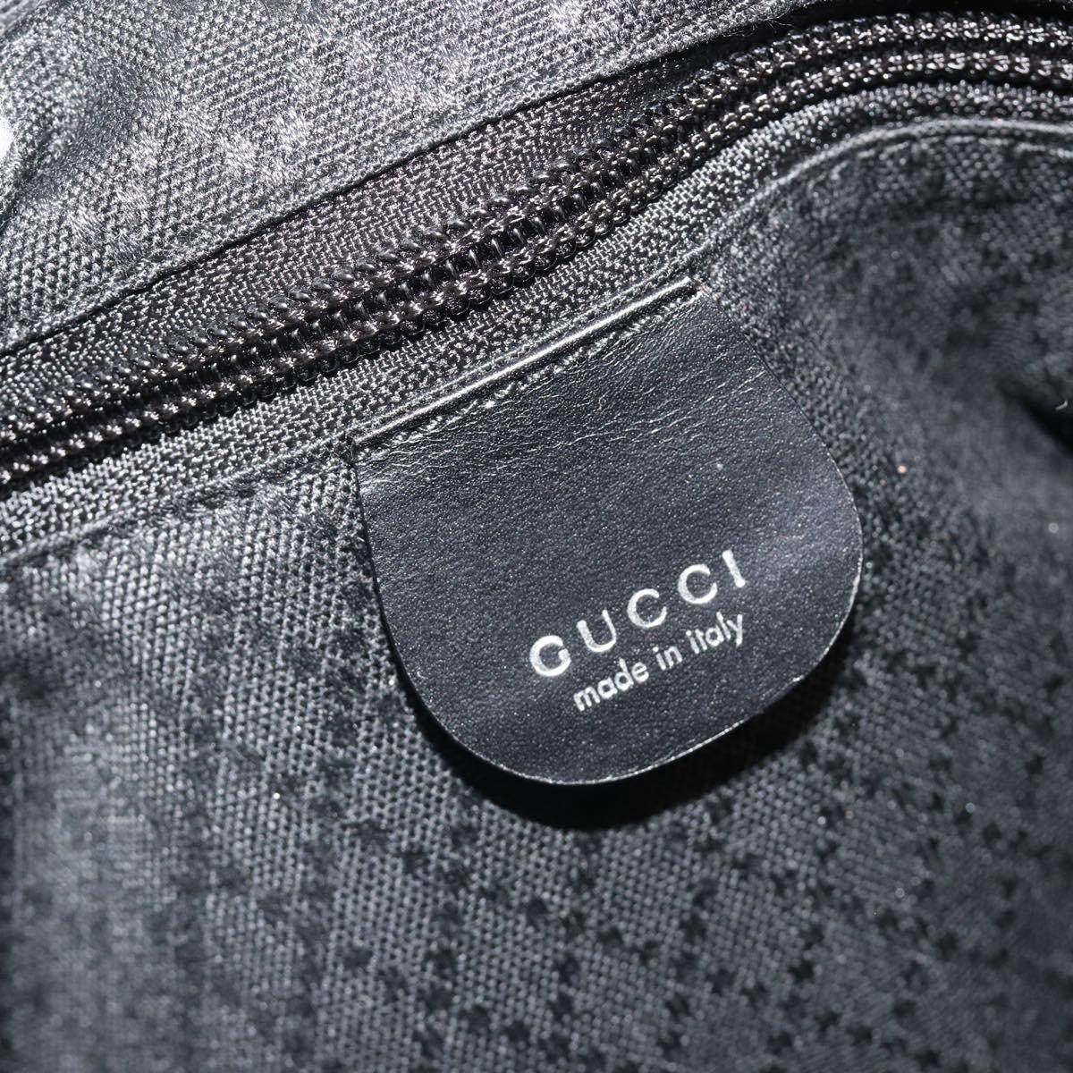 GUCCI Shoulder Bag Nylon Black Silver 012 1553 0326 Auth bs23480